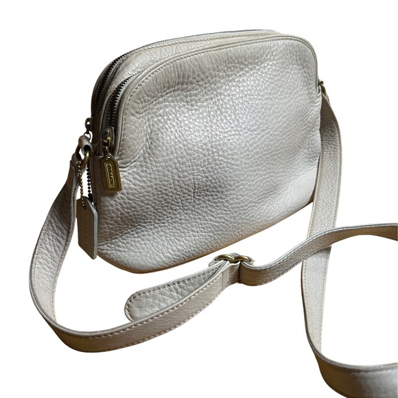 Coach Handbags - VTG Coach Sonoma Double Zip Purse w Shoulder Strap Sand Beige 10.5" x 8" x‎ 4.5"